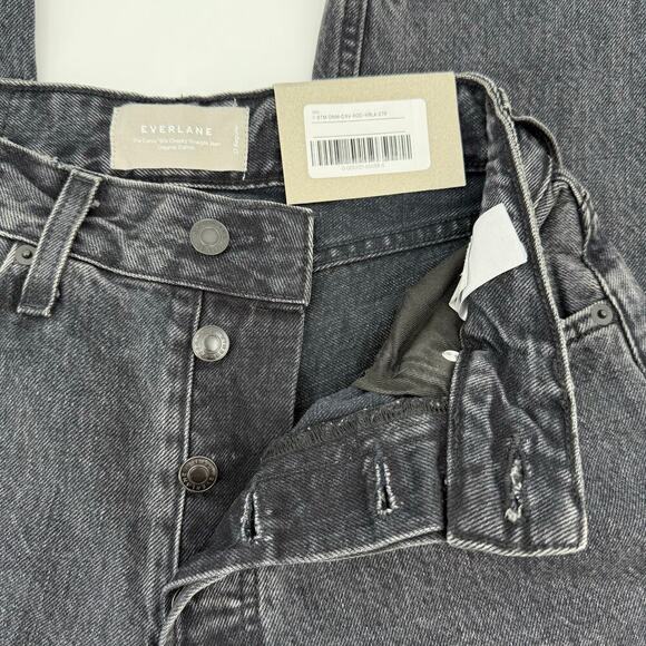 Everlane NWT The 90s Cheeky Straight Denim Jeans Women’s Size 27R Washed Black - Picture 6 of 11
